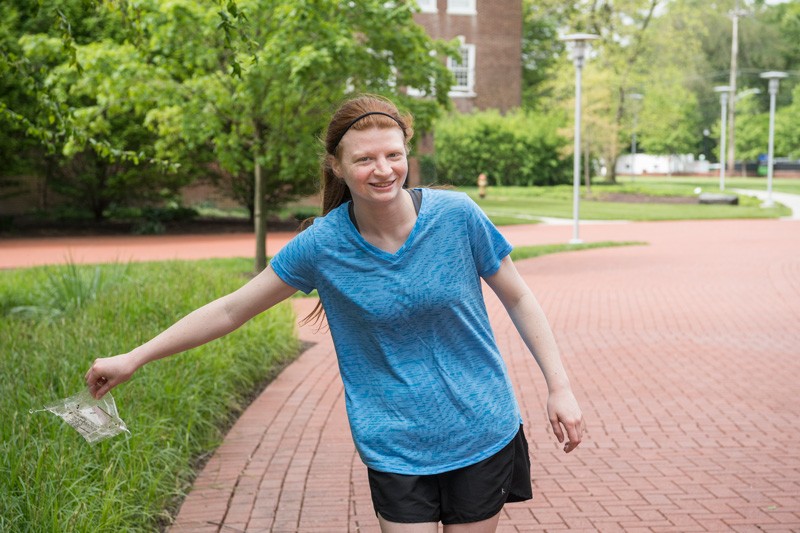 Patricia Hurley dedicates some of her spare time to doing environmental cleanup.