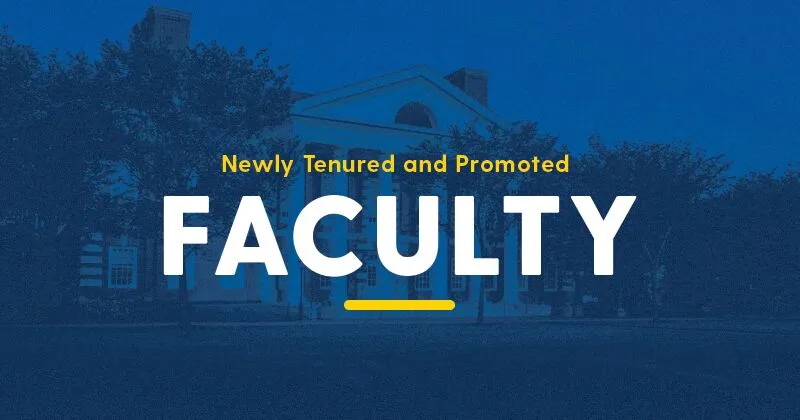newly tenured and promoted faculty