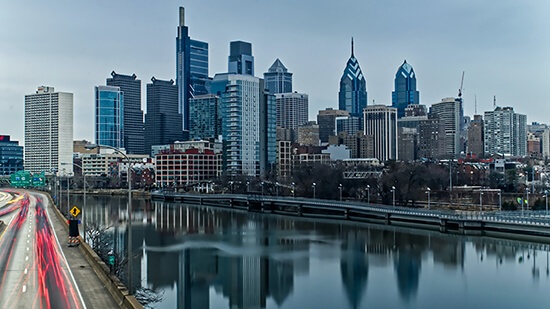 Skyline of Philadelphia, PA