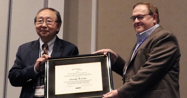 Guang Gao recieves the IEEE Computer Society’s 2017 B. Ramakrishna (Bob) Rau Award