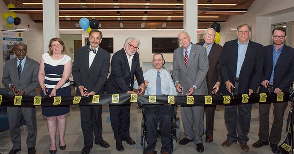 ribbon-cutting for the new Innovation Space