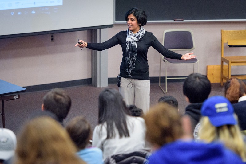 Arthi Jayaraman leads a research team that designs polymers to advance or discover various materials. 