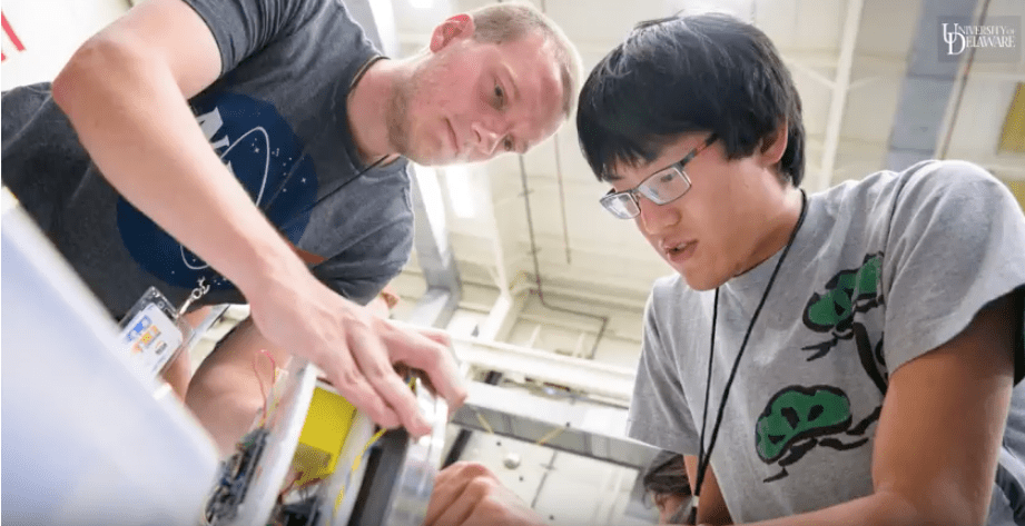 Two engineering students