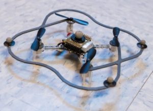 a small drone is pictured