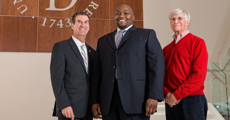 Shown from left to right: Steven Stanhope, Julius Korley, Mike Bowman