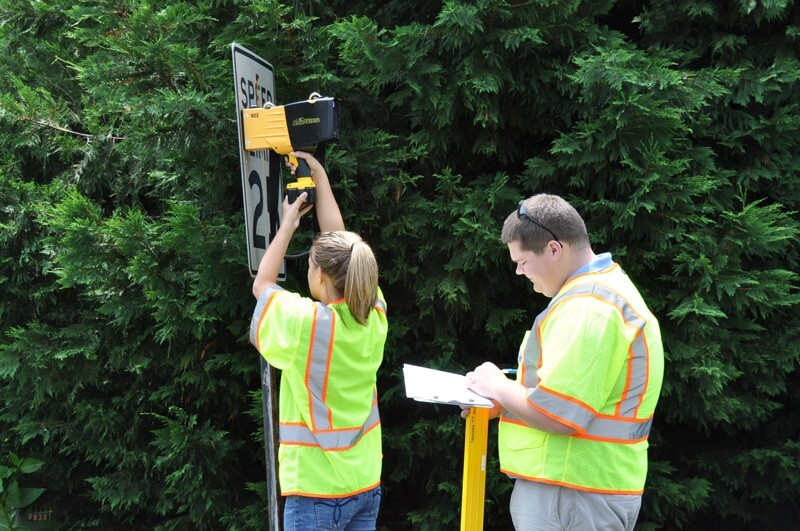 Kata Smagala, left, and Bob McGurk, right, were interns through the T² Center when they were students at the University of Delaware. Now they are successful professional engineers.
