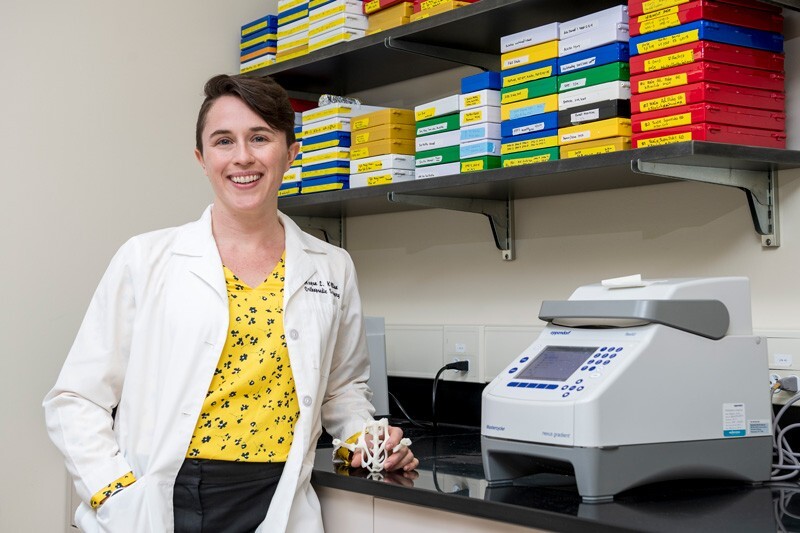 Megan Killian in lab