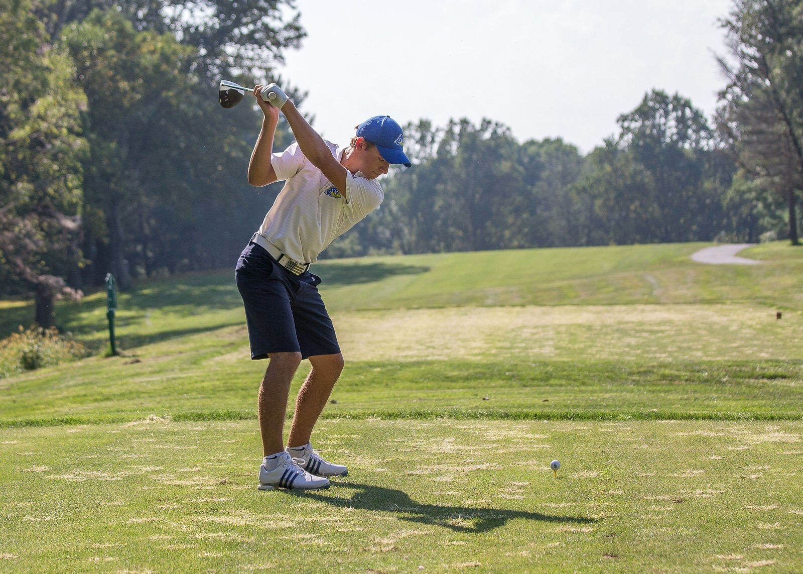 Vecellio swinging a golf club