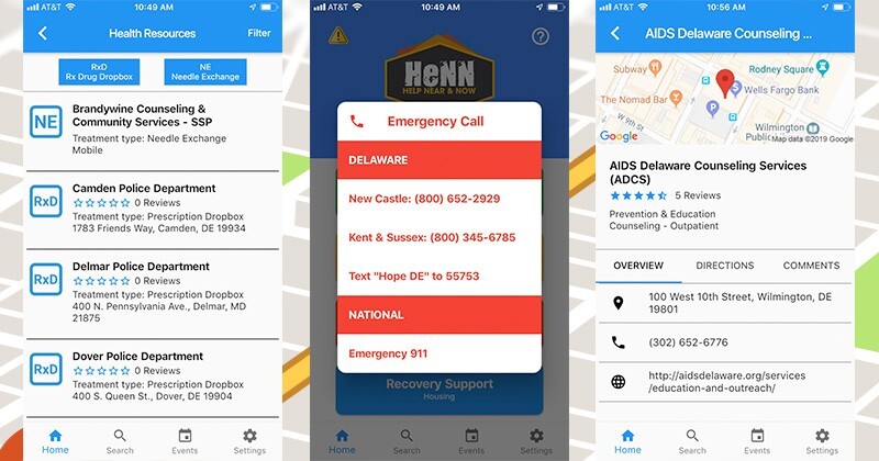 The app, Help Near and Now (or HeNN), was developed by a multidisciplinary team at the University of Delaware, along with industry partners Greenline Business Group and CompassRed.