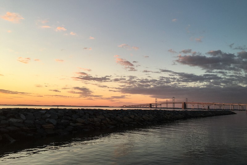 sunset over the Chesapeake bay