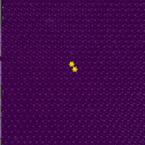 Engineering major Kyle Morris is investigating how imperfections affect a material’s strength. This brief video clip demonstrates how atomic-scale defects — even just one or two missing atoms — can affect materials, such as silicon carbide, a naturally occurring material that is sought after in industrial and aerospace applications.