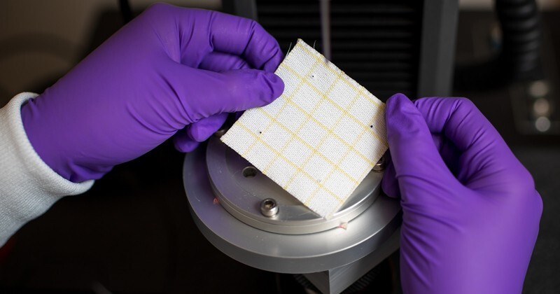 Shear Thickening Fluid (STF) is the most well known of the inventions and 18 patents that have emerged from Norm Wagner’s laboratory. When integrated into fabrics, it provides responsive and fascinating new properties, making the fabric stronger or stiffer when under stress, then returning to normal when that stress is gone. It adds puncture resistance to Kevlar, for example, to protect those in harm’s way, it solves process problems for industry, holds promise for NASA’s future trips to the moon and its Mission to Mars and now provides new support in Reebok garments for female athletes, to name just a few applications.