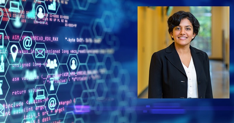 UD’s Arthi Jayaraman is the Centennial Term Professor in the Department of Chemical and Biomolecular Engineering with a joint appointment in Department of Materials Science and Engineering. Both departments are within the College of Engineering.
