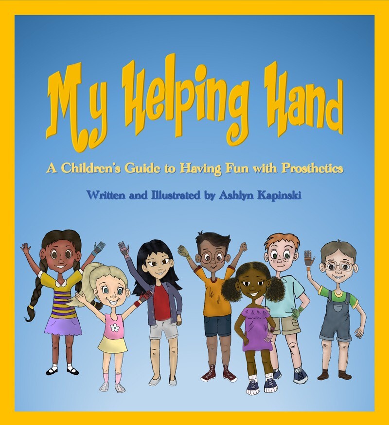Cover of a workbook for children titled "My Helping Hand" with an illustration of a diverse group of children.