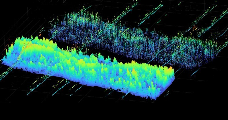 LiDAR images, like this one, can help researchers learn about Earth. UD electrical engineer and recently elected NAI fellow Gonzalo Arce is working on machine learning methods to enable a new class of global LiDAR sensors that will improve understanding of the natural and built world.