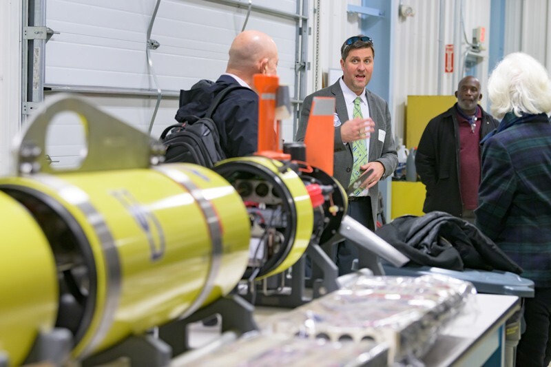 During the kickoff event for Project Align, Build, Leverage and Expand (Project ABLE), a collaboration between Delaware State University and the UD Center for Autonomous and Robotic Systems, visitors were given a tour of the Robotic Discovery Laboratories.