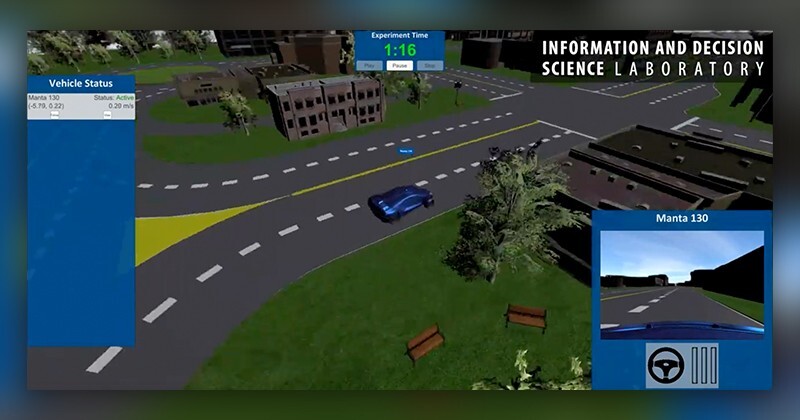 A screenshot from the Scaled Smart City’s “digital twin,” with which researchers can try new algorithms in a virtual setting.