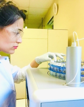 Fatemeh Izaditame, a 2023 University of Delaware graduate who earned a doctorate in plant and soil sciences