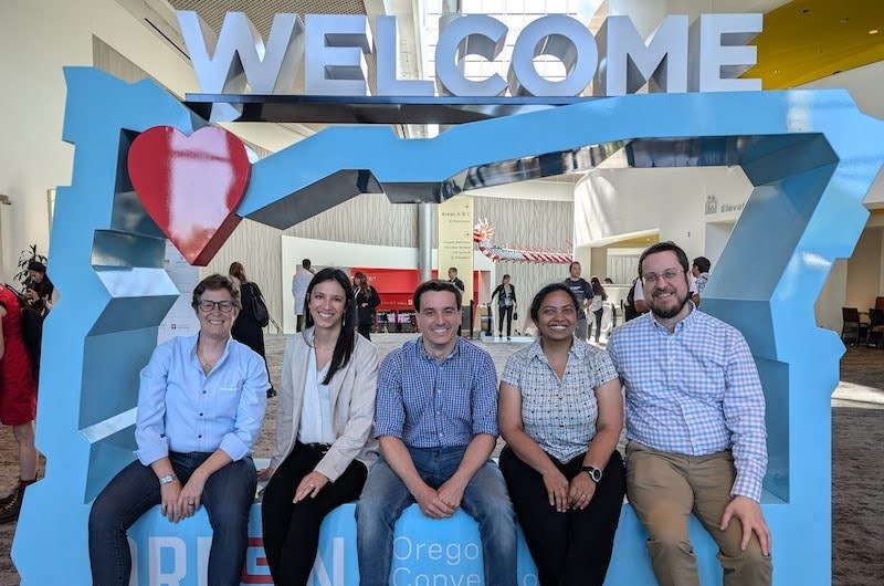 (Left to right) Jenni Buckley, Sarah Rooney, Alexander De Rosa, Haritha Malladi, and Joshua Enszer.