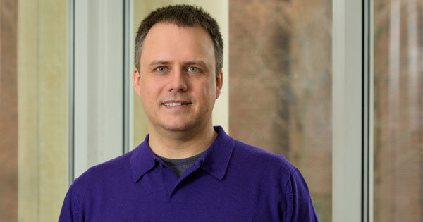 Maciek Antoniewicz is pictured in UD's Colburn Hall.