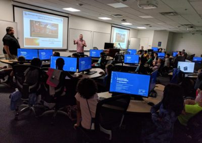 campers learning about design