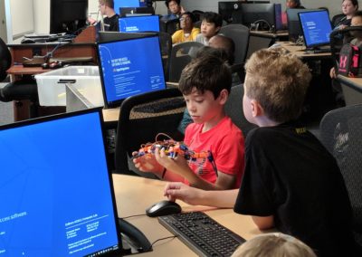 campers in ecalc lab