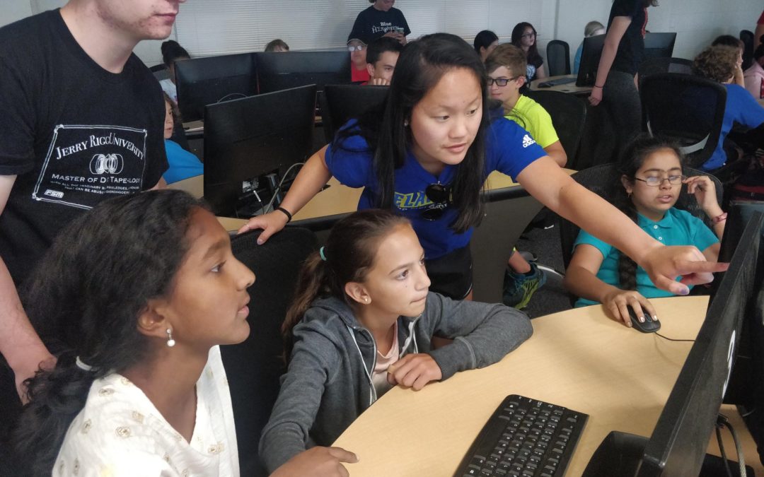 UD students assist campers