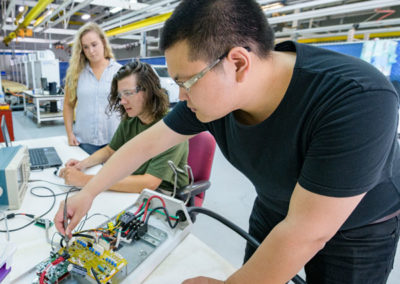 Undergraduate students working in V2G Lab.