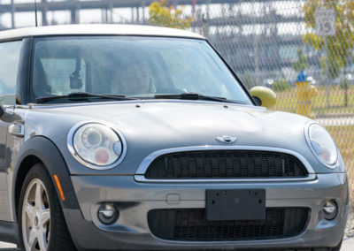 Students driving electric vehicle