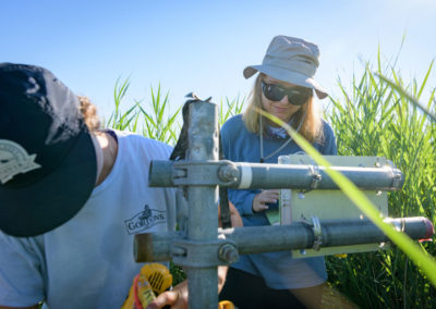 Rachel Schaefer and research team on Pea Patch Island