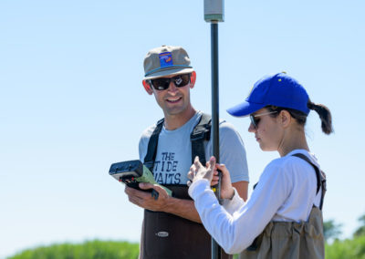 Rachel Schaefer and research team on Pea Patch Island