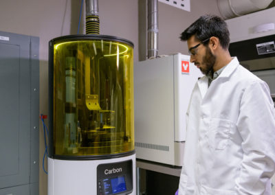 Azeem Sharief in the lab