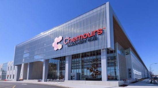 Exterior of the Chemours Discovery Hub Building