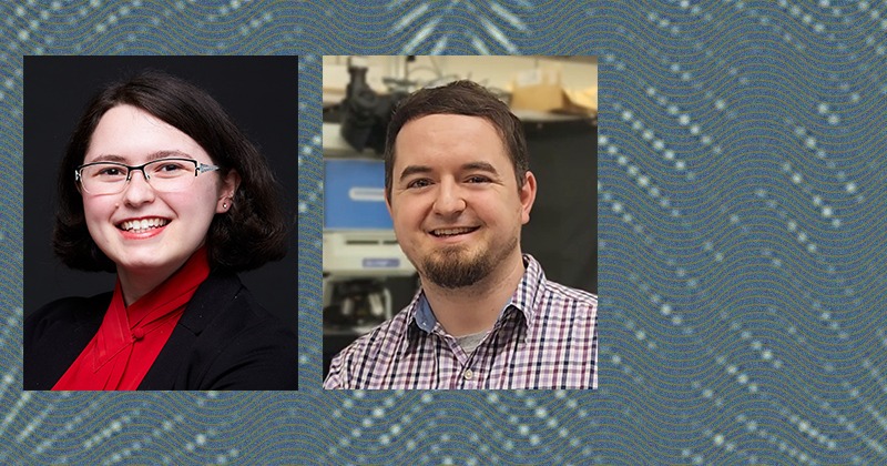 University of Delaware Ph.D. candidates Hannah Sinigaglio (left) and Eric Herrmann were each awarded a graduate fellowship.