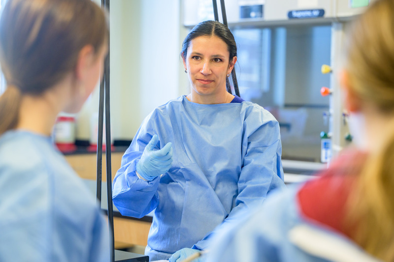 Associate professor Sarah Rooney designed the introductory course on medical devices and co-developed the unique lab with J&J MedTech.